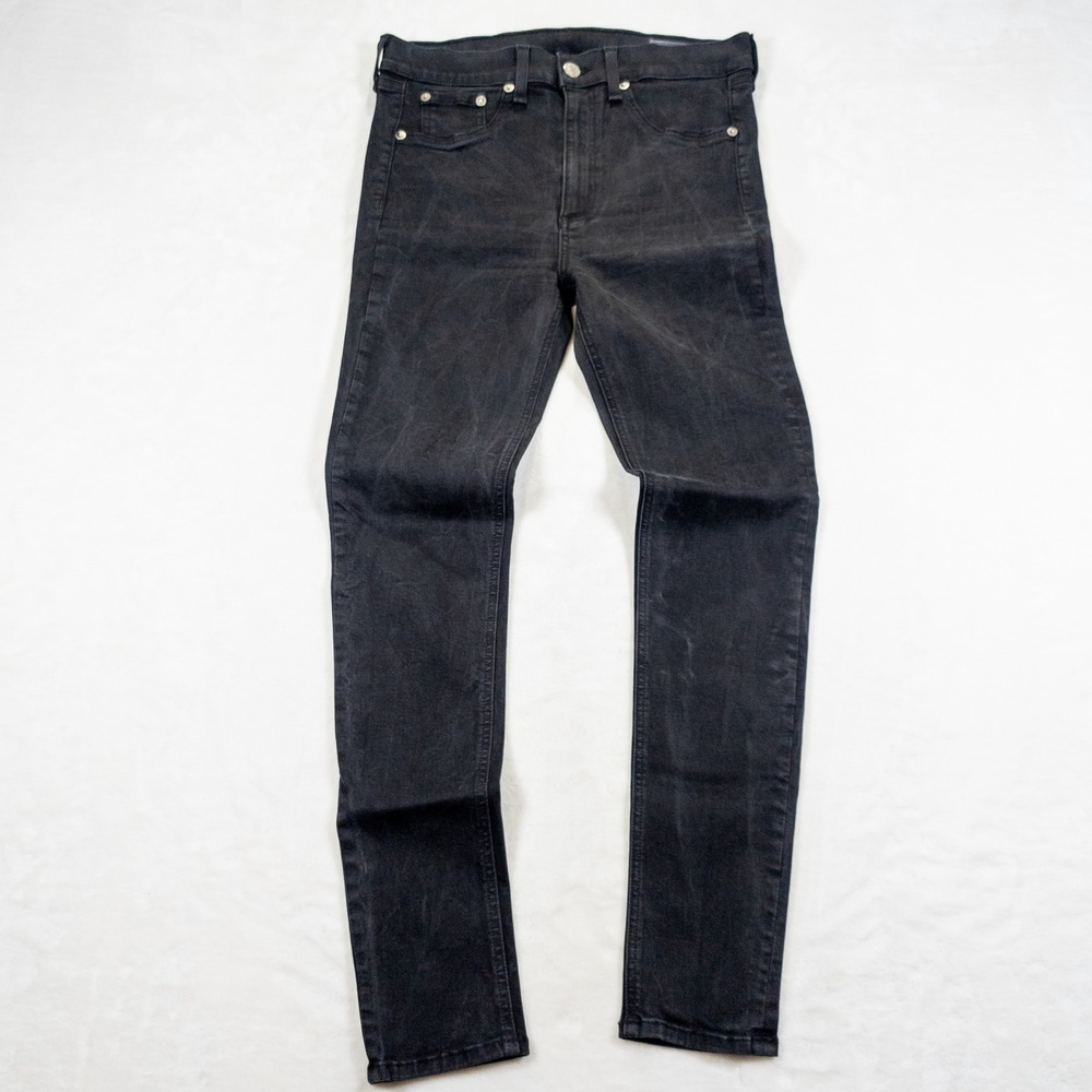 Rag & Bone High-Rise Ankle Skinny Womens Jeans Size 30 Black Marble Fade Stretch